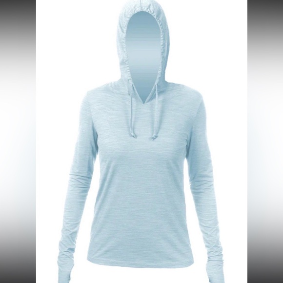 Anetik Tops - ANETIK Breeze Tech Hoody Sky Blue Surf Fish Outdoors $75